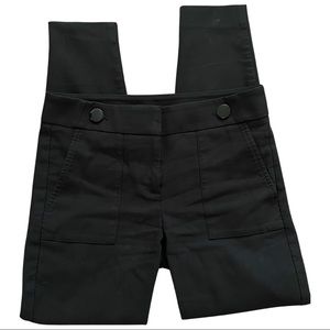 Loft women’s black mid rise Marisa skinny ankle dress pants